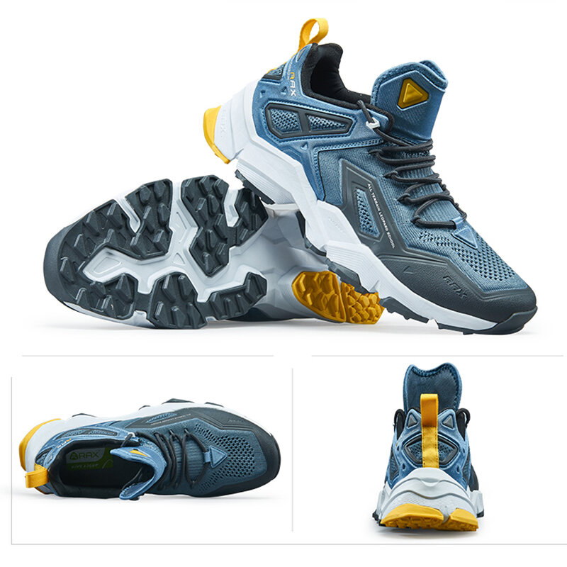 Youpin rax tênis de trilha masculino, sapatos de caminhada respiráveis antiderrapantes com absorção de impacto, tênis leve para escalada, atletismo