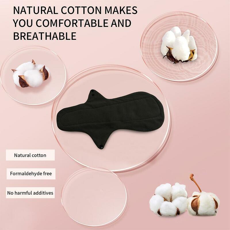 1Pcs Reusable Washable Cloth Bamboo Charcoal Menstrual Liner Panty color Women Feminine Pad Breathable Pads Random Sanitary G6U7
