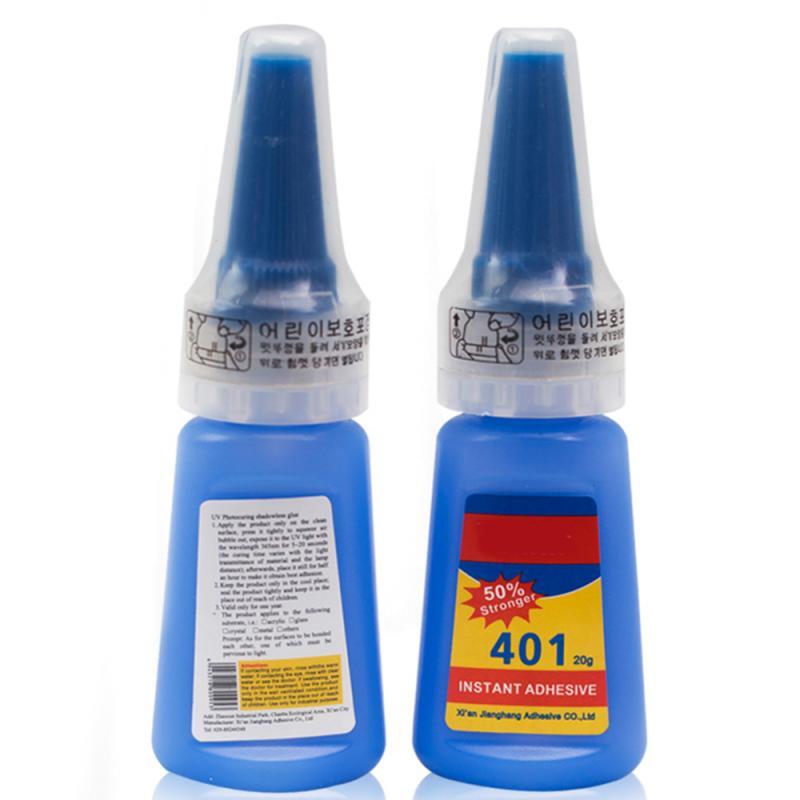 Super 401 Glue Jewelry Stone Stronger 20g Bottle Rapid Fix Handmade Fast Adhesive Quick Dry Quick Sol Ceramic Glass Glue TSLM1