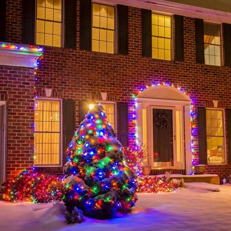 12 M 100 Leds Buis Licht Outdoor Waterdichte Buis Fairy Lights 8 Modes Met Afstandsbediening Decoratie Voor Kerstmis Tuin