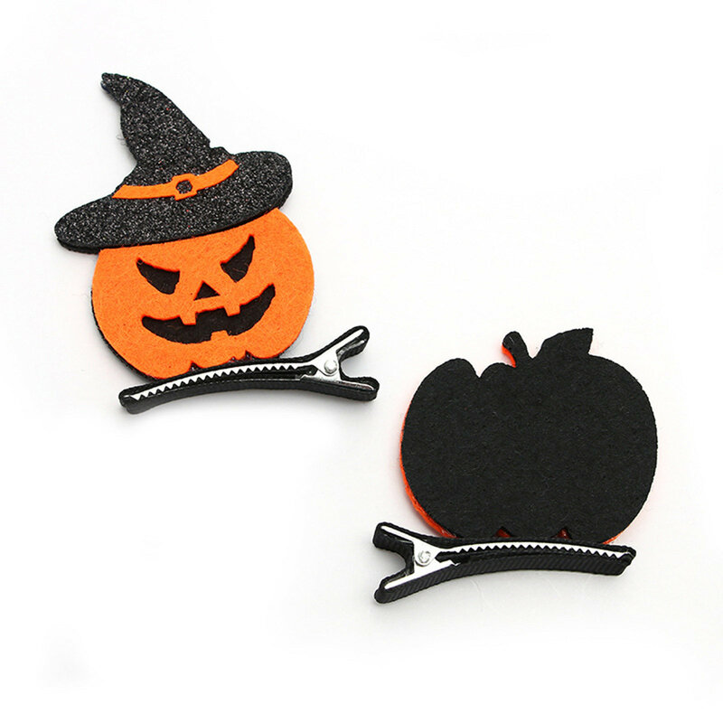 Adult Kids Happy Halloween Hair Clips Cartoon Party Decoration Hairpins Accessory Kawaii Cute Pumpkin Ghost Shaped Funny Decor