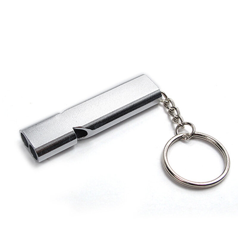 120เดซิเบลกลางแจ้ง Keychain Whistle เชียร์ลีดเดอร์นกหวีดอลูมิเนียม Emergency Survival Whistle Multifunction เครื่องมือใหม่