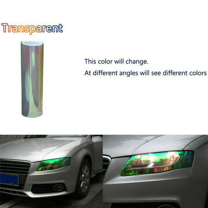 Film Transparent caméléon à couleurs changeantes, 1 pièce, 30cm x 100cm, pour phares et feux arrière de voiture