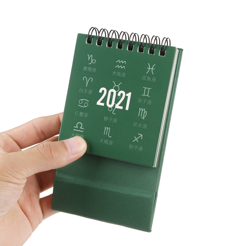 12 Constellation Mini kalendarz biurkowy delikatny prosty 2021 kalendarz biurkowy biuro Mini odświeżająca cewka praca Memo dzienny harmonogram