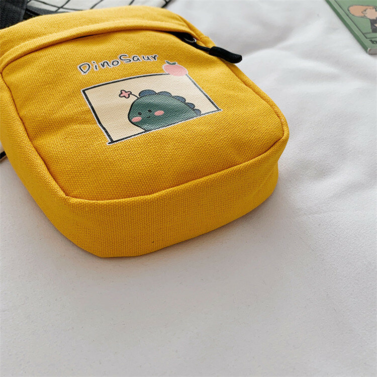 Casuan Small Canvas-Bag Women New Dinosaur Shoulder Bags Little Student Crossbody Bag For Women 2021 Bolsos Para Mujer Handbag