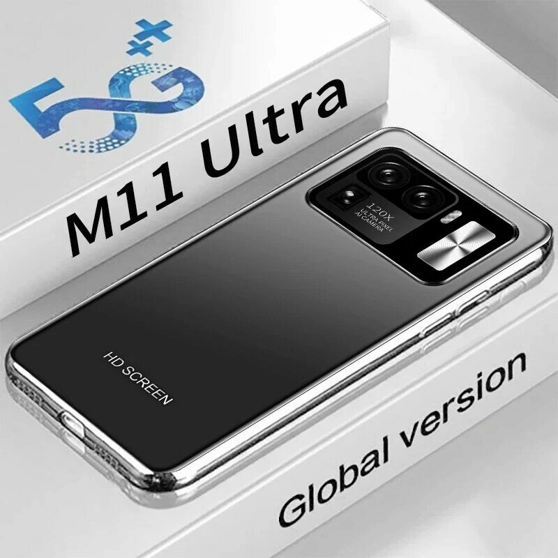 Novo m11 ultra telefone inteligente 7.3 Polegada 16gb 512gb 6800mah 5g smartphone 10 núcleo versão global 48mp câmera telefones celulares celulares celulares