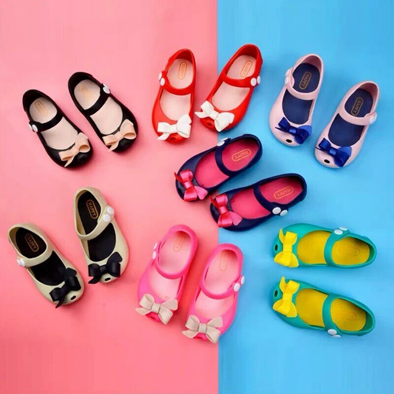 Sandália infantil gelatinosa, sapato para praia, verão 2020 para bebês, princesa