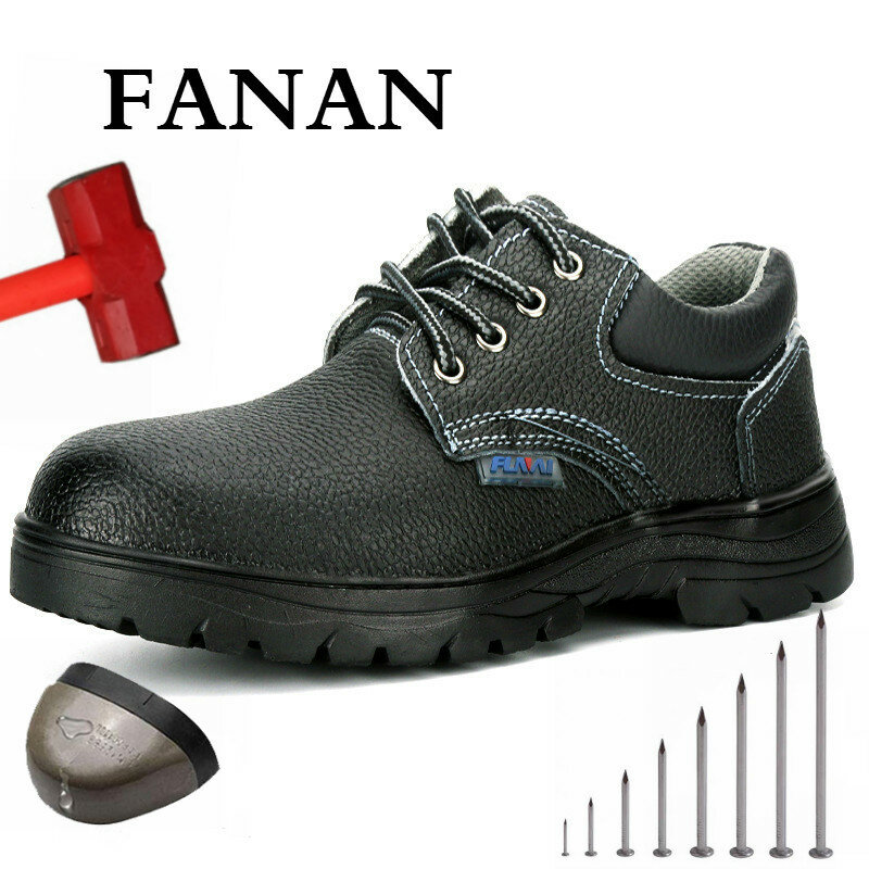 FANAN-chaussures à embout en acier pour hommes, chaussures à embout en acier, Anti-fracas, bottes Anti-perforation, Anti-statiques, nouveau Design, livraison gratuite