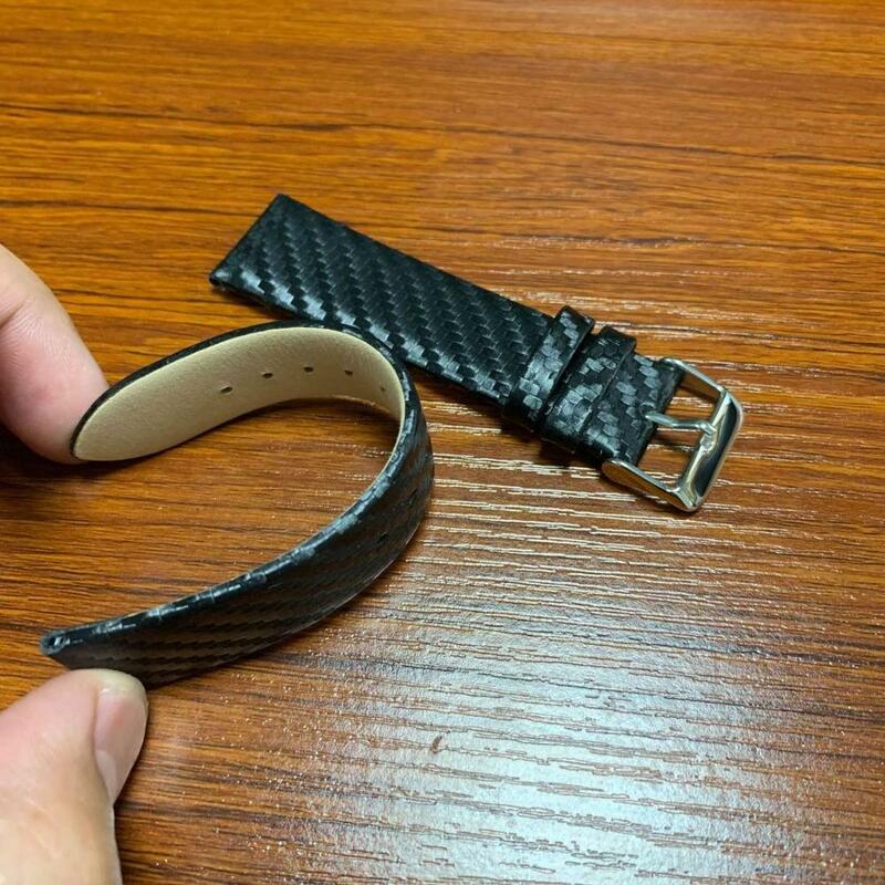 Boîtier en fibre de carbone PC + Bracelet en cuir véritable pour montre Apple 4 5 44mm 40mm Bracelet de cadre de protection pour accessoires iwatch