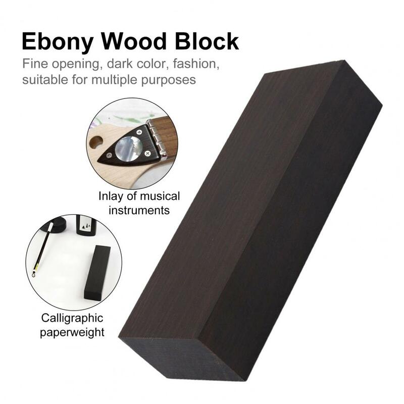 Versátil ebony madeira sólida superfície lisa instrumento preto em branco instrumento em branco