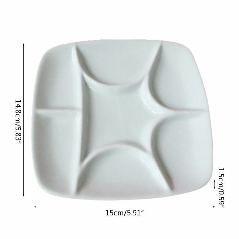 7-хорошая квадратная белая керамическая палитра для рисования акварелью, гуашью, акрилом