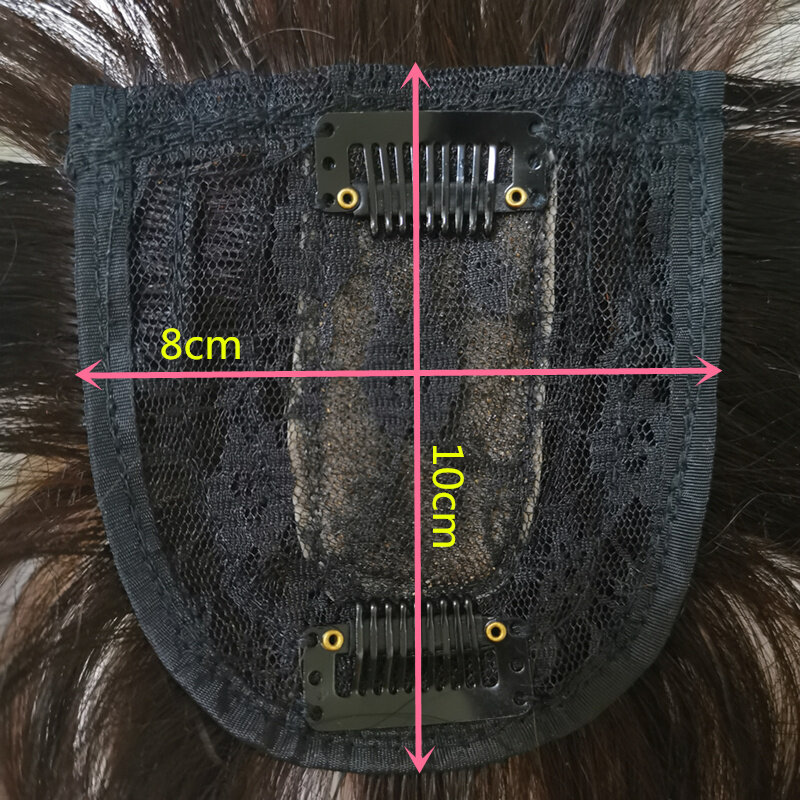 Halo Lady Brazil 8X10Cm Ekstensi Rambut Manusia Klip Dalam Potongan Rambut Meningkatkan Volume Rambut Pendek Mesin Toppers Rambut Non-remy