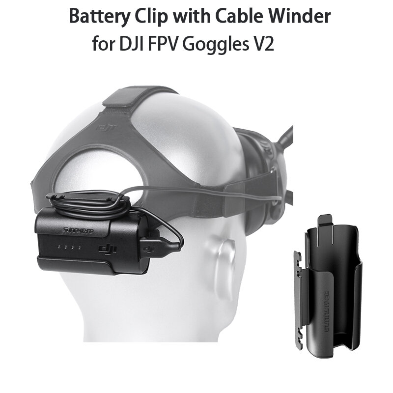 Gestion de la batterie, enrouleur de câble, étui de protection, bandeau support arrière, accessoires pour lunettes DJI FPV V2