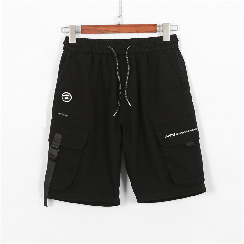 Pantalones cortos deportivos para hombre, ropa de moda con estampado de letras, Simple, Harajukucasual cargo, 2021