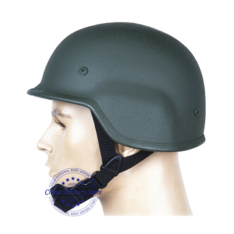 Capacete verde militar de exército, capacete à prova de balas, dispositivo de autodefesa para polícia militares