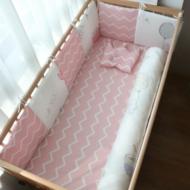 مصدات الاطفال في سرير الطفل للاطفال حديثي الولادة الاسكندنافية ديكور غرفة الاطفال سميكة لينة سرير الطفل الوفير لصبي فتاة الرضع السرير