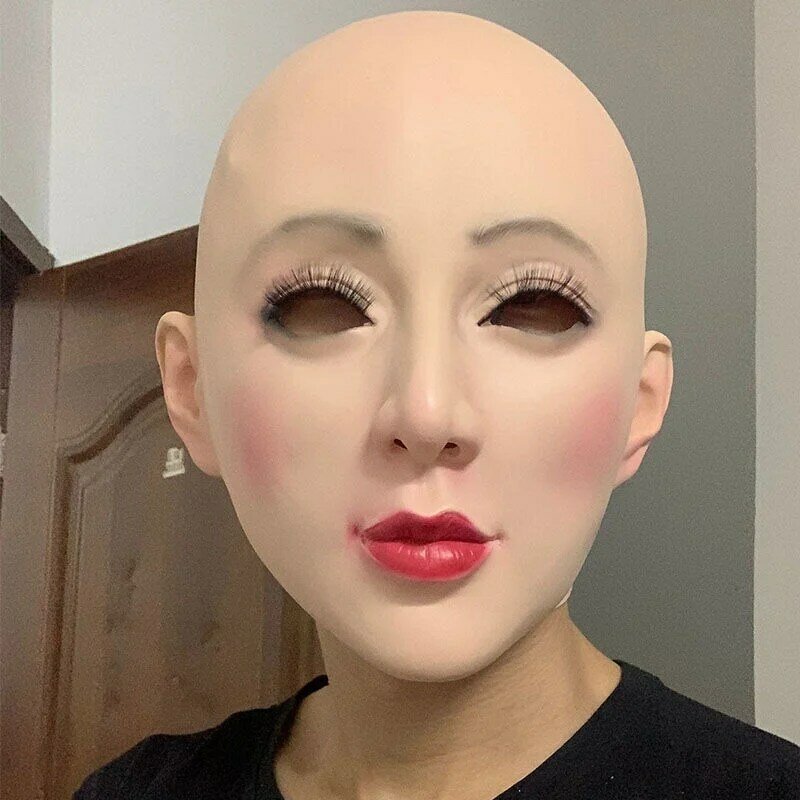 2022ที่สมจริงหญิงหน้ากากสำหรับ Halloween Human หญิง Masquer ชุด Face Hood สาวเซ็กซี่ Crossdress คอสเพลย์หน้ากาก