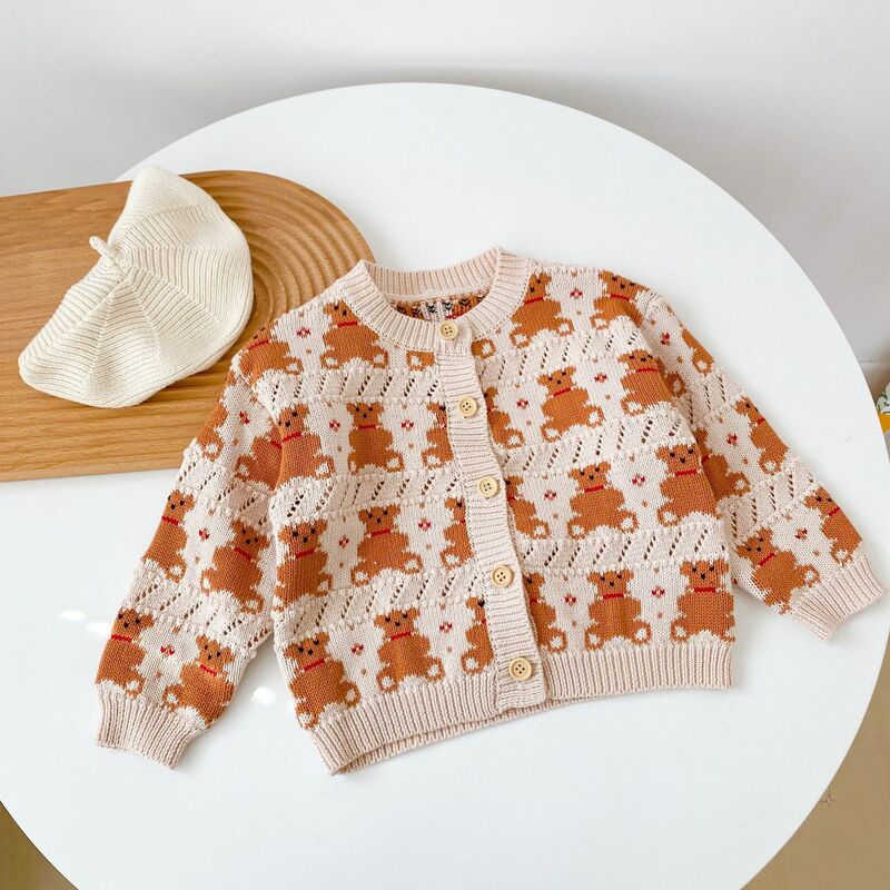 Yg niemowlę odzież dziecięca niedźwiedź żakard 0-2 lat mężczyzna i kobieta dziecko bawełniany sweter + odzież Harbin odzież wspinaczkowa