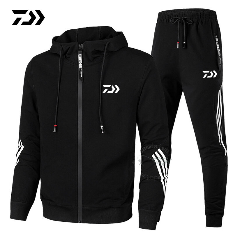 Daiwa Fishing Clothing Spring Autumn 2020 Fishing Suit Cotton Outdoor Camping Hiking Sport Set Striped Clothes Fishing Suits