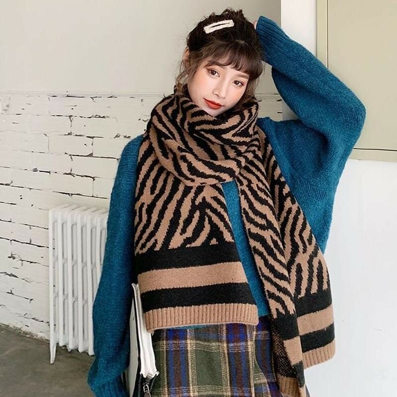 Women Scarf Plaid Long Imitation Cashmere Comfortable Breathable Plaid Shawl Wraps Casual Daily Wear Autumn And Winter