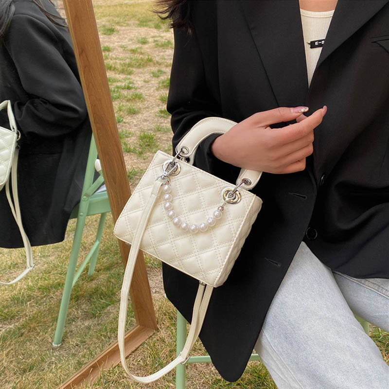 Классическая брендовая дизайнерская женская сумка-тоут с ручками, кожаная квадратная сумка-Кроссбоди, однотонная модная женская сумка на п...