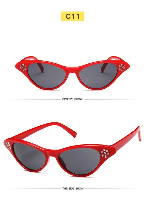 빈티지 여성 선글라스 고양이 눈 안경 브랜드 디자이너 레트로 선 글래스 여성 Oculos de sol UV400 Sun glasses