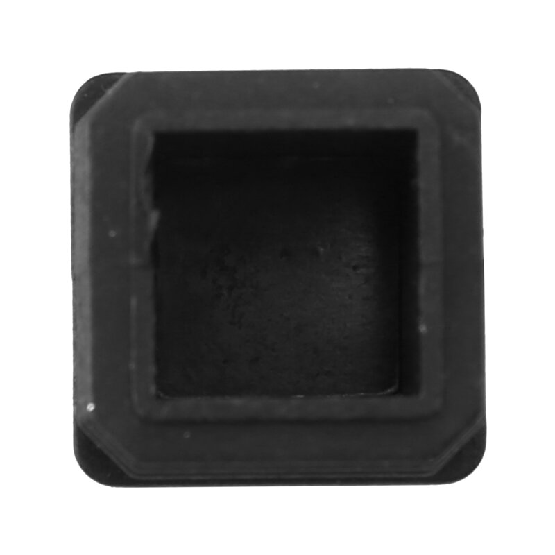 Inserts Tube carré en plastique, 100 pièces, embouts d'obturation, noir, 20mm x 20mm