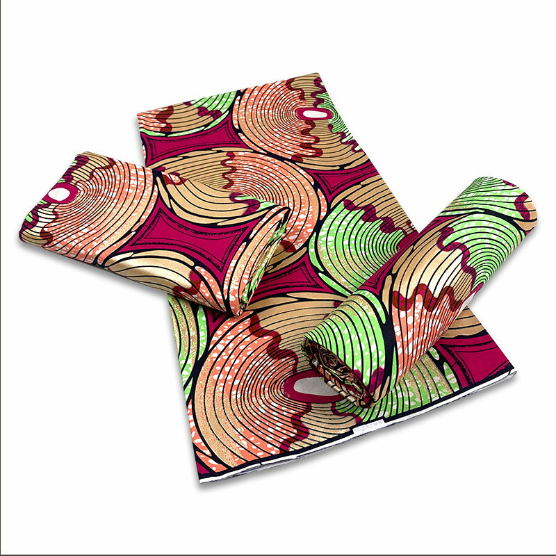 Véritable Wax 100% coton 6 yards, tissu africain Ankara à imprimés pour femmes
