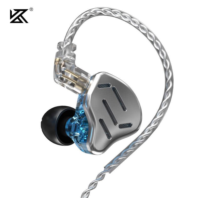 Kz zax 7ba + 1dd fone de ouvido 16 unidades alta fidelidade baixo no monitor tecnologia híbrida fone com cancelamento ruído fones esporte s1