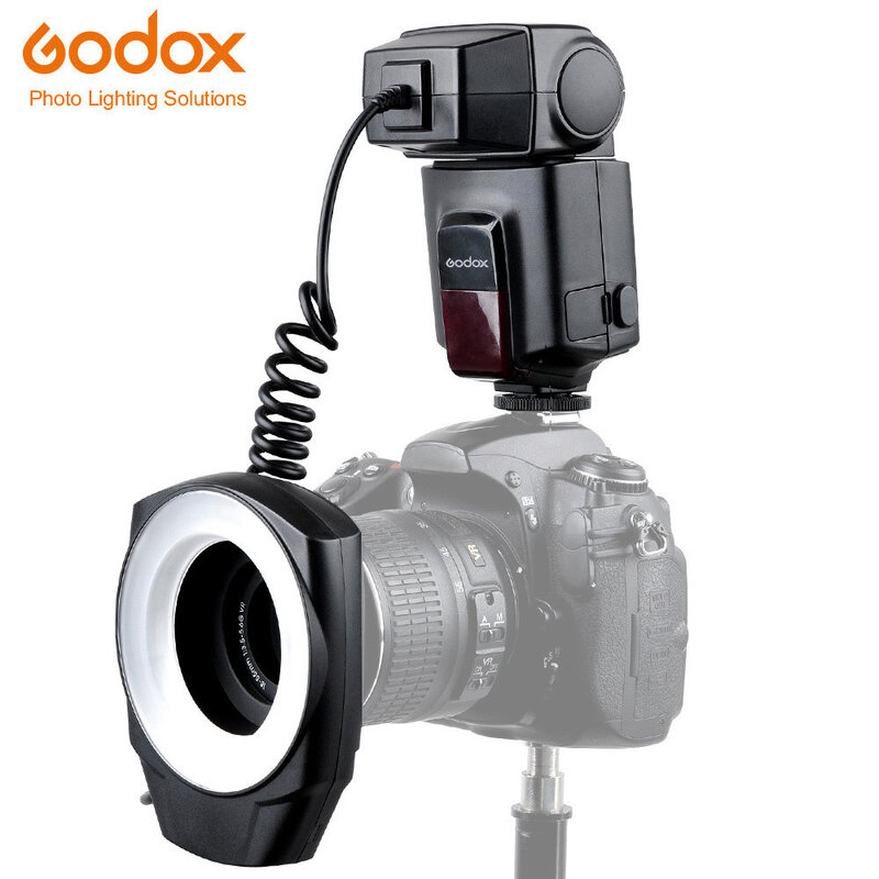Godox ML-150 makro pierścień Flash Speedlite przewodnik numer 10 z 6 soczewkami pierścienie pośrednie do aparatów Canon Nikon Pentax Olympus Sony