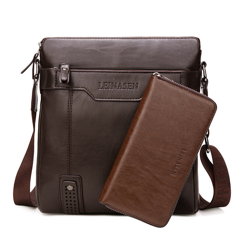 Мужской вертикальный деловой портфель WEIXIER, вместительная сумка-мессенджер в стиле ретро, сумки-кошельки на плечо