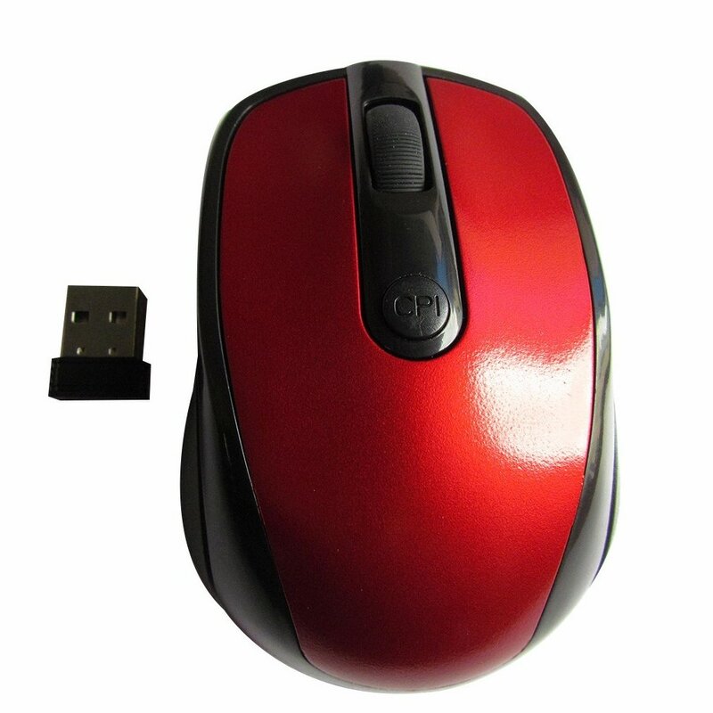 Mouse senza fili da 2.4Ghz Mouse senza fili regolabile da 1600DPI per ufficio domestico