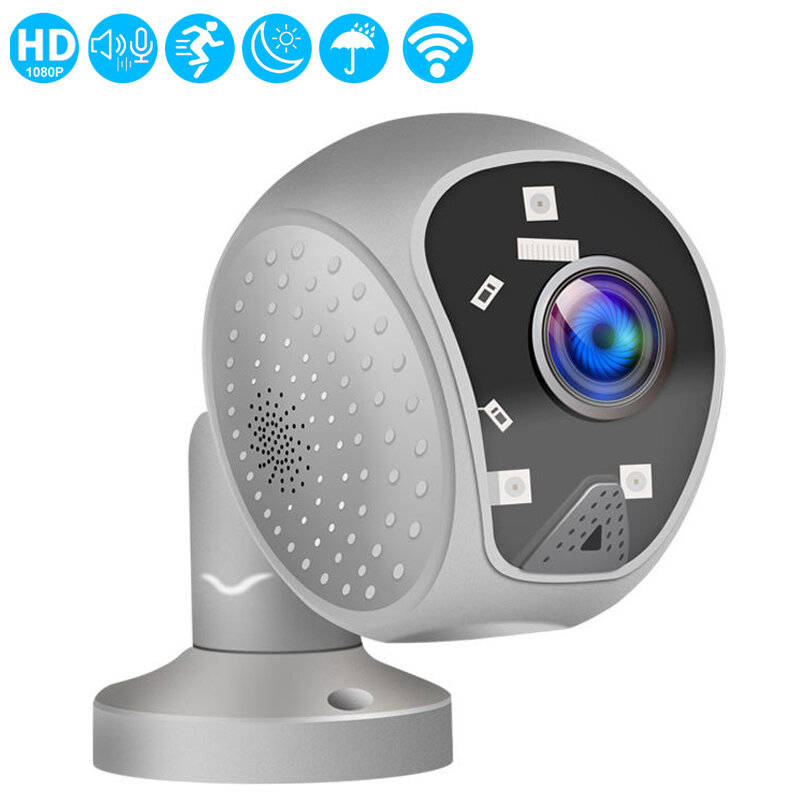 Caméra de Surveillance intérieure/extérieure IP WiFi 1080P, dispositif de sécurité sans fil, avec détection de mouvement, moniteur vidéo pour animaux domestiques et bébés
