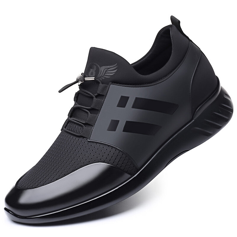 2020 Nieuwe Vliegende Weven Outdoor Sport Schoenen Koreaanse Editie Verhoogt Mode Mannen Schoenen Mode Enkele Schoen Mannen Schoenen