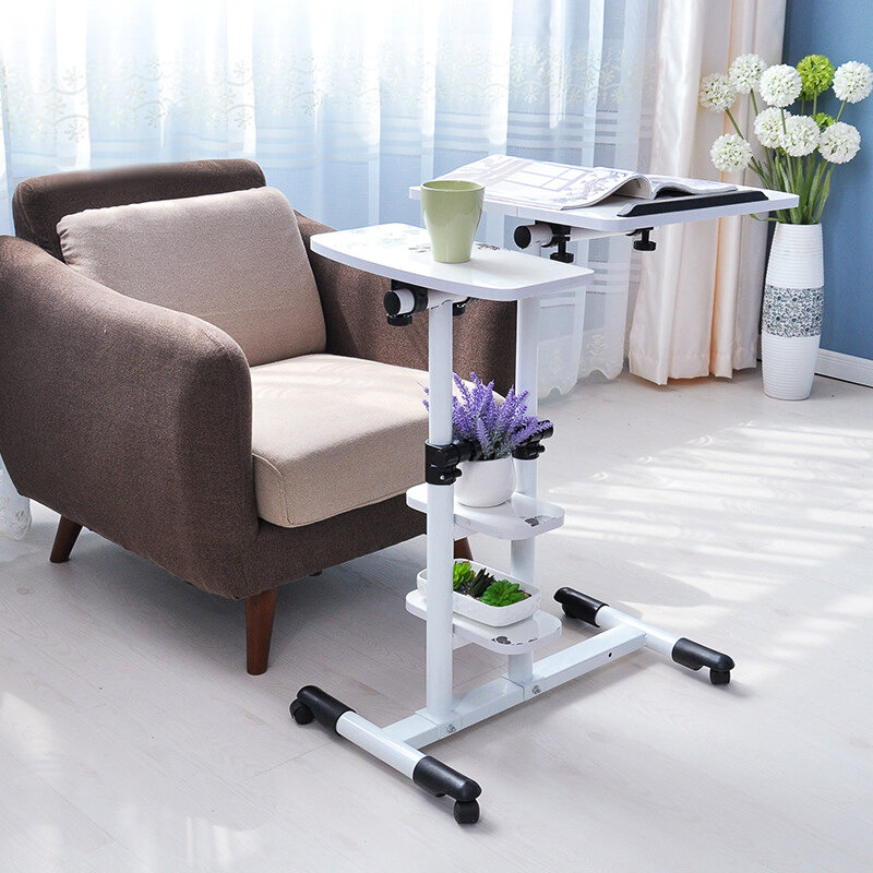 Foldable Laptop Desk Bed Portable Computer Table Adjustable Laptop Rotate Bed Table Can be Lifted Standing Desk