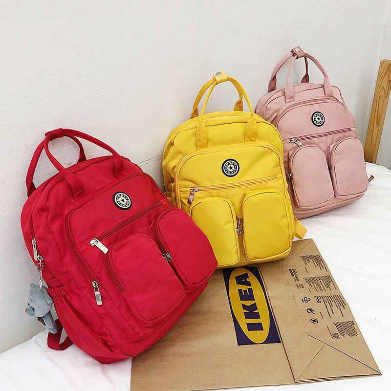 Нейлоновый женский рюкзак для подростков, школьный дорожный ранец для ноутбука, сумка на плечо
