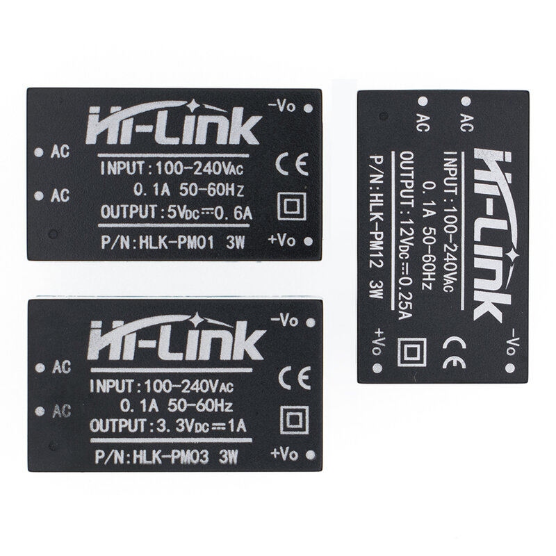 Mini module intelligent d'alimentation domestique, commutateur HLK-PM01 HLK-PM03 HLK-PM12 AC-DC 220V à 5V/3.3V/12V,
