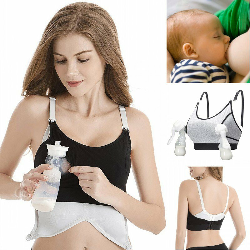 Sujetador de lactancia de uso especial para mujer, ropa interior de maternidad para sacaleches, sin acero, con succión manual