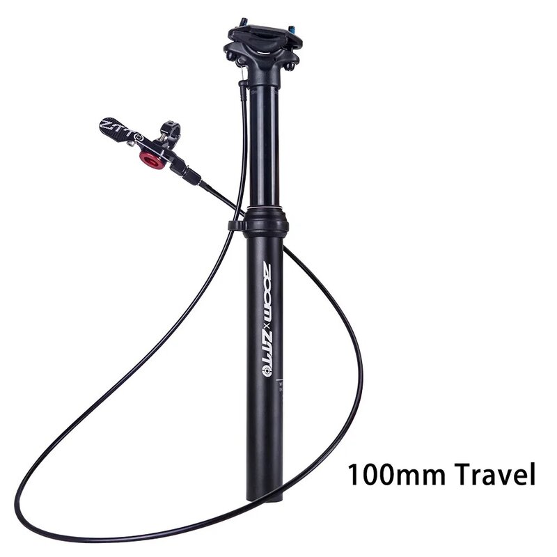 MTB Dropper sztyca górski rower zjazdowy regulowany sztyca 30.9mm 31.6mm 100mm rower turystyczny zdalna dźwignia zacisk sztycy Tube