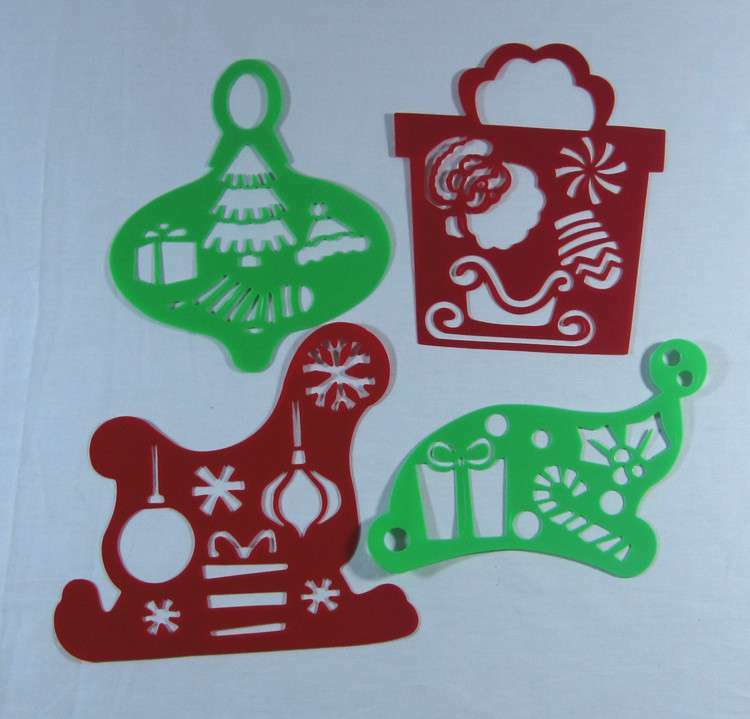 Puzzle Anak-anak Lukisan Awal Selamat Natal Papan Gambar Sketsa Mainan Alat Tulis Alat Template Plastik Uniseks Diskon Besar
