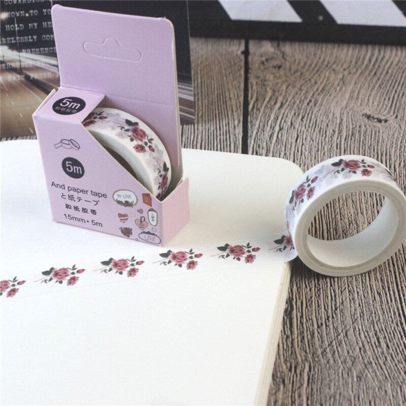 1Pcs/Set Kawaii Cartoon Washi Tape Diy Scrapbooking Sticker Label Japanese Stationery Decorative Adhesive Masking Tape