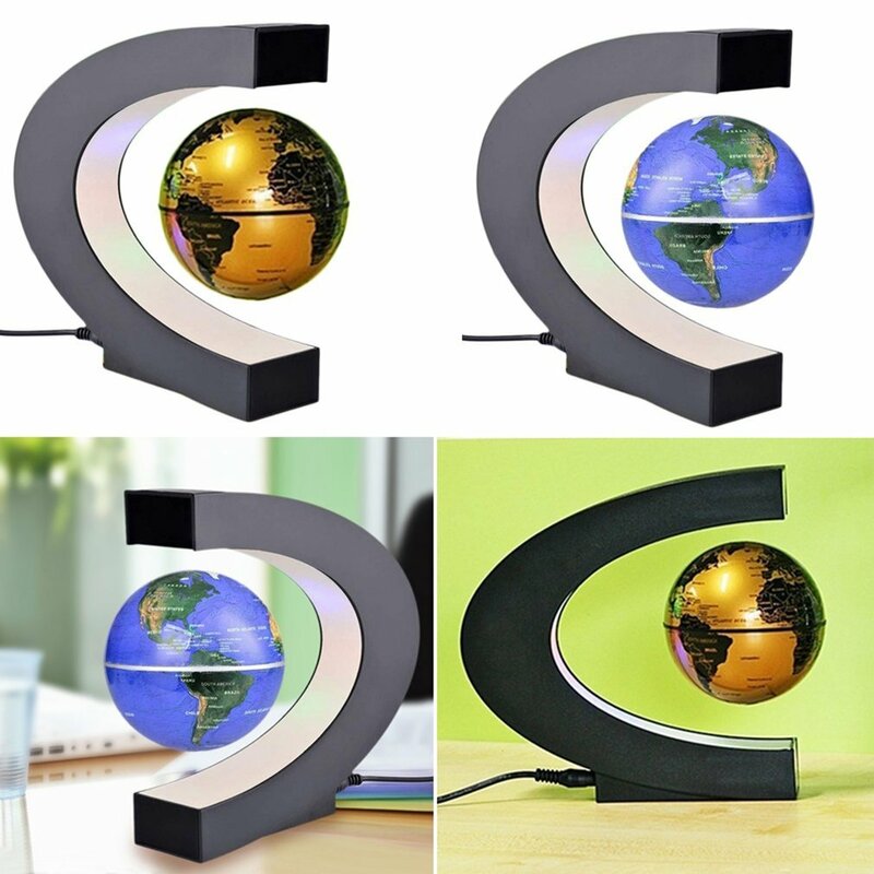 LED World Map Magnetic Levitation Floating Globe Home Electronic Antigravity Lamp Novelty Ball Light Birthday Decoration
