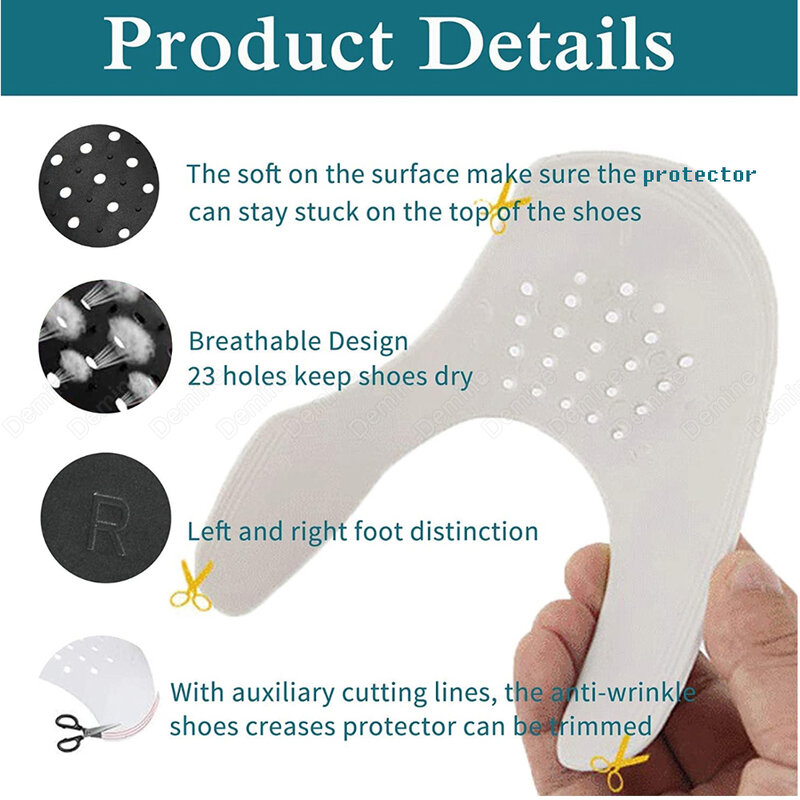 5 pares sapatos protetor para tênis anti-vinco sapato toe ferramenta de cuidados anti rugas quebra dos dedos do pé boné apoio sapato maca expansor