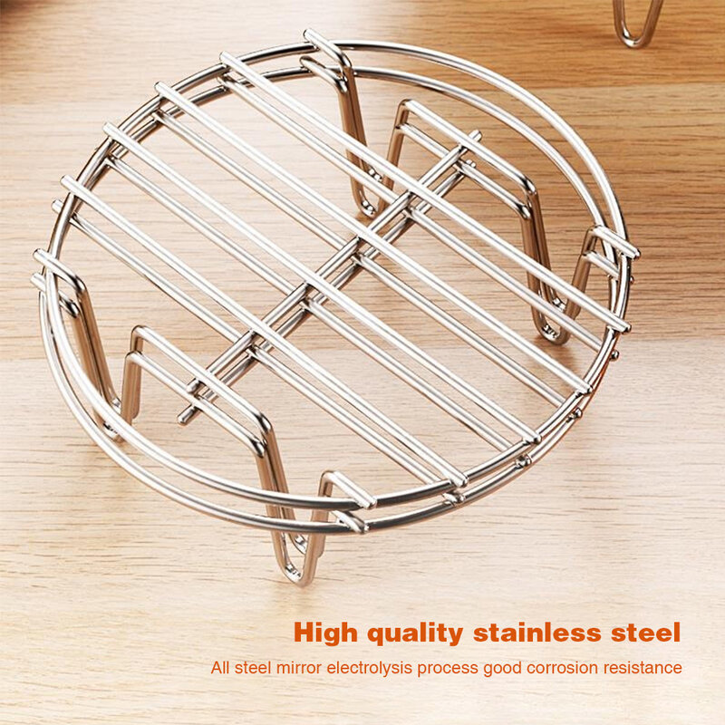 7inch Air Fryer Accessories Stainless Steam Rack Cooking Stand For Fryer, Sturdy Corrosion-Resistant Safe Air Fryer Accessories