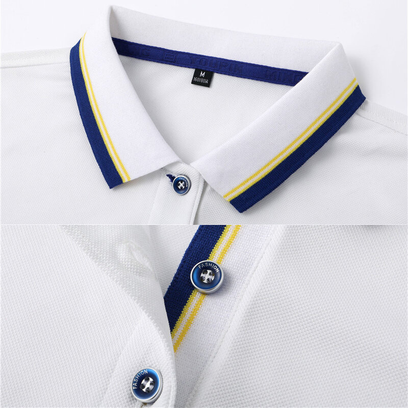 Custom Polo Logo Print Of Borduren Tailor Made 100% Vlas Fiber Creëren Uw Eigen Polo Shirts Unisex Shirt