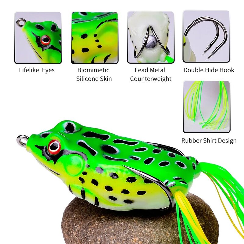 1 sztuk Fishing Lure żaba czarna ryba symulacja lyashushka Luya miękkie sztuczne przynęty Bionic Lure hak ze stali 3D oczy...