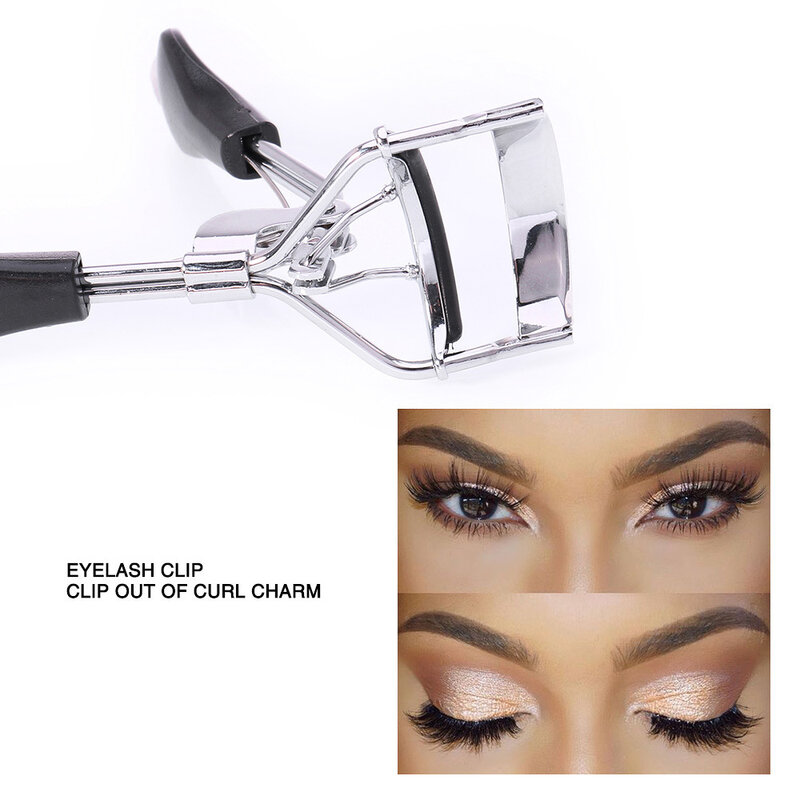 Eyelash curler Protable eyelash curler tweezers curved handle don't hurt eyelashes long-lasting curling eye makeup cosmetic tool
