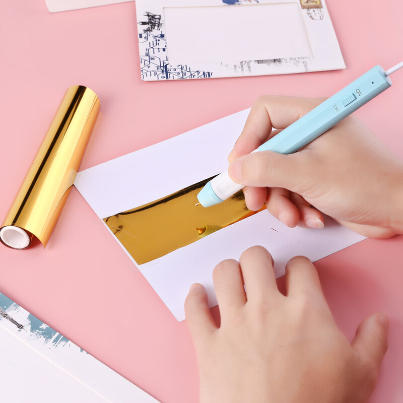 Warmte Folie Pen Usb Aangedreven Twee Maten Voor Folie Transfer Sheets Scrapbooking Diy Papier Kaarten 2020
