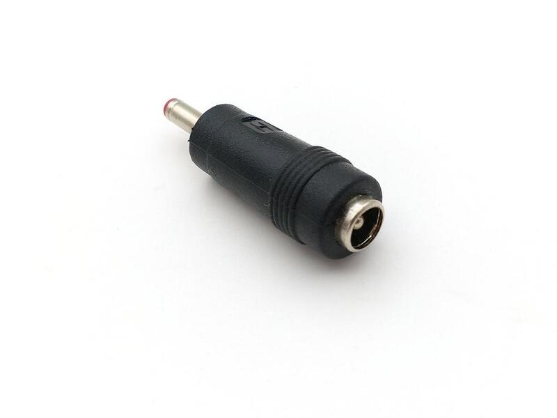 5pcs 5.5mm x 2.1mm to Male 3.5mm x 1.35mm DC Power Plug, Female adapter