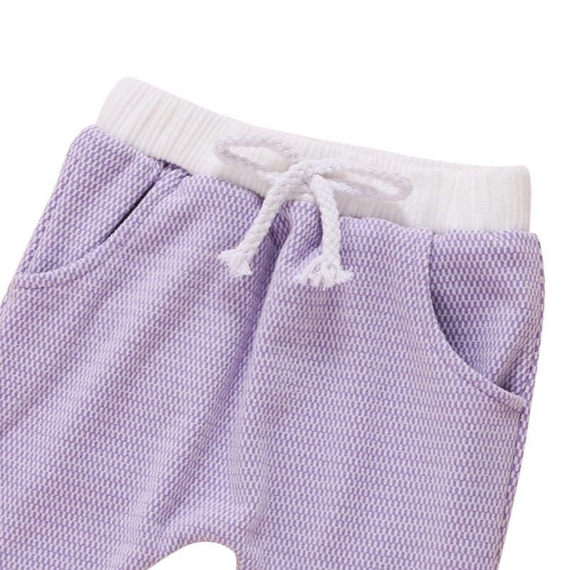 秋の赤ちゃんの少年少女の服子供長袖tシャツトッププリントパンツ2本の服セット子供homesuit衣装